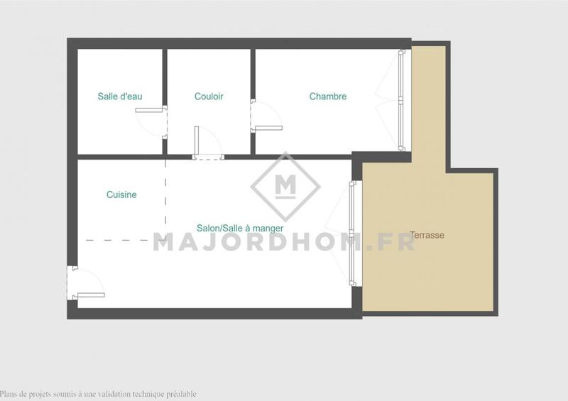 Appartement - 36 m² - 2 pièces