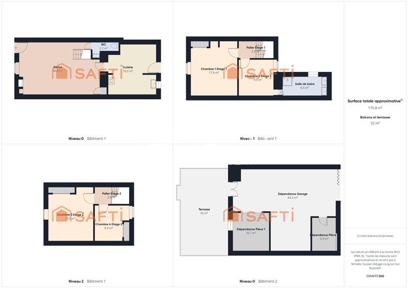 Maison de ville - 115 m² - 5 pièces