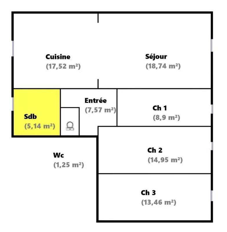 Appartement - 87 m² - 4 pièces