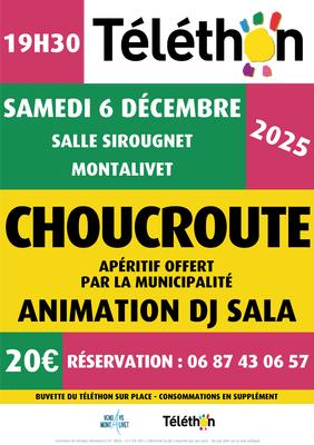 Téléthon : Soirée Choucroute