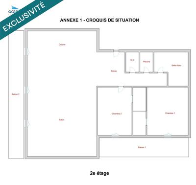 Appartement - 75 m² - 3 pièces