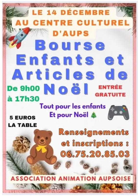 Bourse enfants et articles de noël