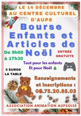 Bourse enfants et articles de noël