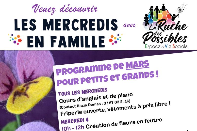 Mercredi en famille : Atelier de création de fleurs en feutre