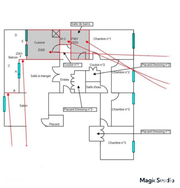 Appartement - 102 m² - 6 pièces