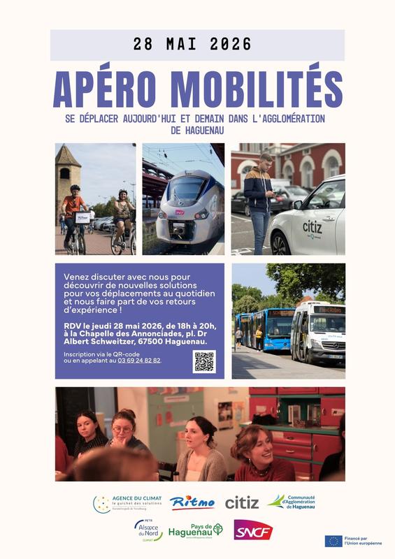 Apéro mobilité - faciliter ses déplacements dans la Communauté d'Agglomération de Haguenau