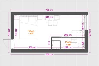 Appartement - 20 m² - 1 pièce