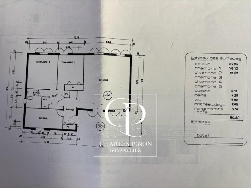 Maison - 80 m² - 3 pièces