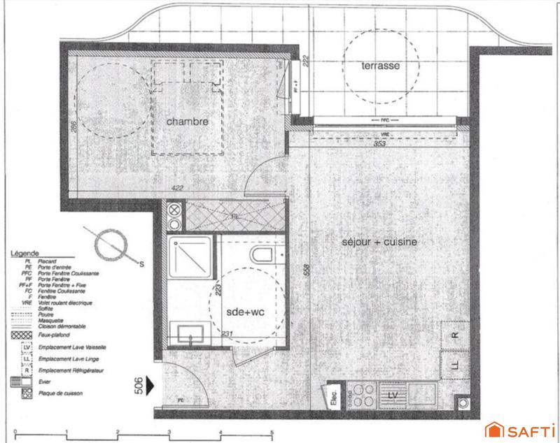 Appartement - 41 m² - 2 pièces