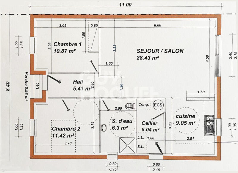 Maison - 77 m² - 3 pièces