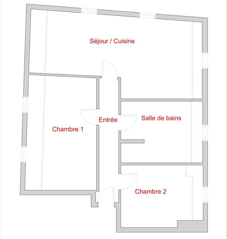 Appartement - 53 m² - 3 pièces