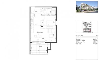 Appartement - 39 m² - 1 pièce