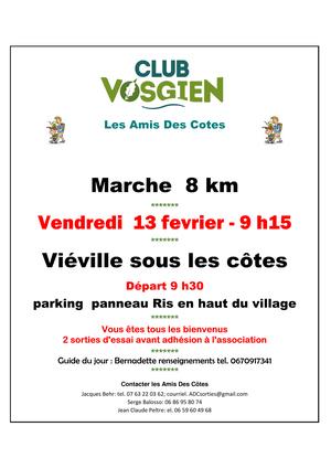 Marche avec les amis des côtes