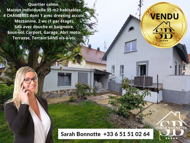 Maison - 95 m² - 5 pièces