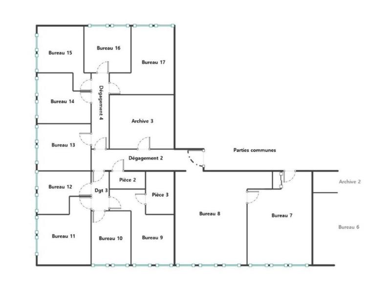 Bureau - 421 m² - 22 pièces