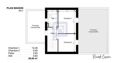 Maison - 98 m² - 4 pièces