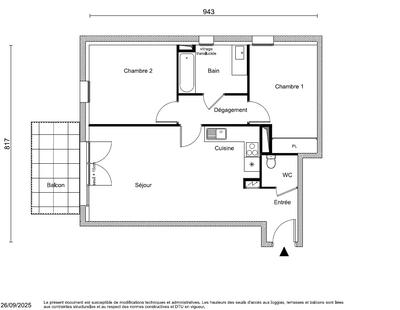 Appartement - 64 m² - 3 pièces