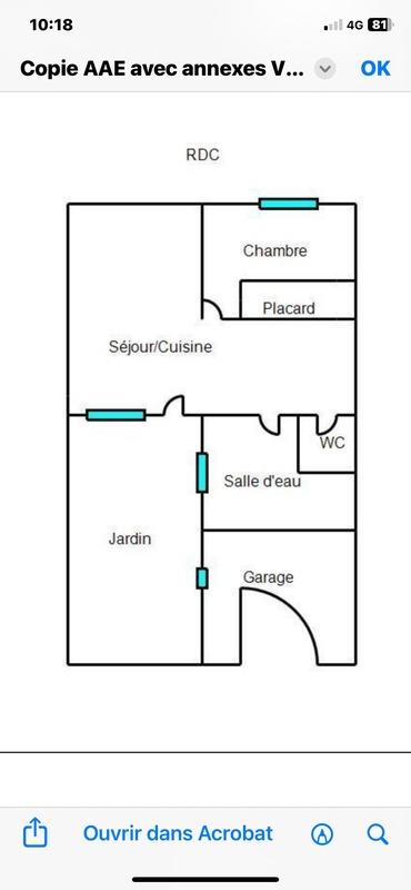 Maison de village - 40 m² - 2 pièces