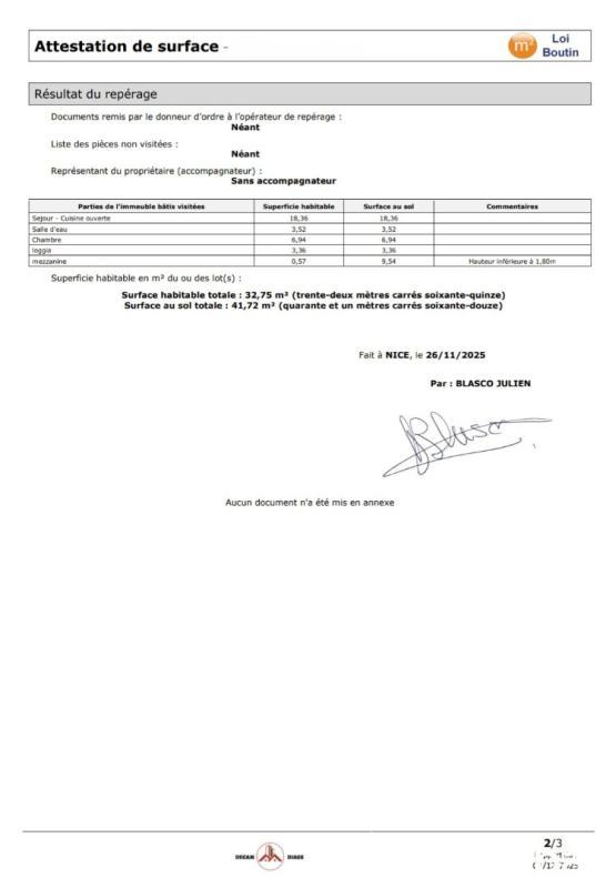 Appartement - 32 m² - 2 pièces