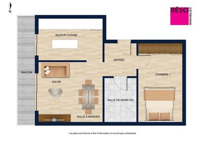 Appartement - 47 m² - 2 pièces