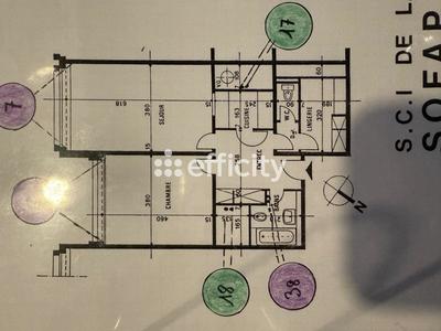 Appartement - 68 m² - 2 pièces