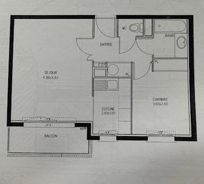 Appartement - 42 m² - 2 pièces