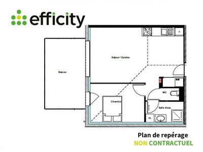 Appartement - 46 m² - 2 pièces