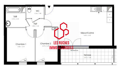 Appartement - 60 m² - 3 pièces