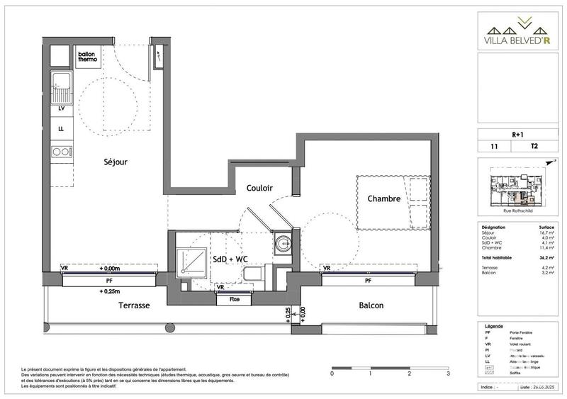 Appartement - 36 m² - 2 pièces