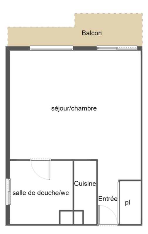 Appartement - 30 m² - 2 pièces