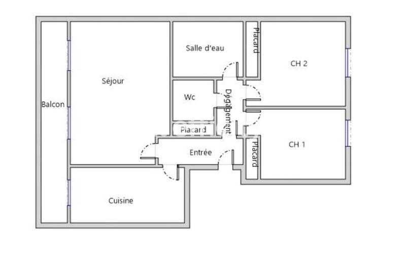 Appartement - 62 m² - 3 pièces