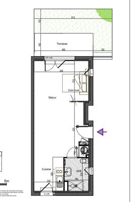 Appartement - 42 m² - 1 pièce