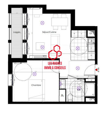 Appartement - 44 m² - 2 pièces