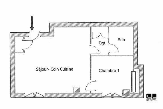 Appartement - 42 m² - 2 pièces