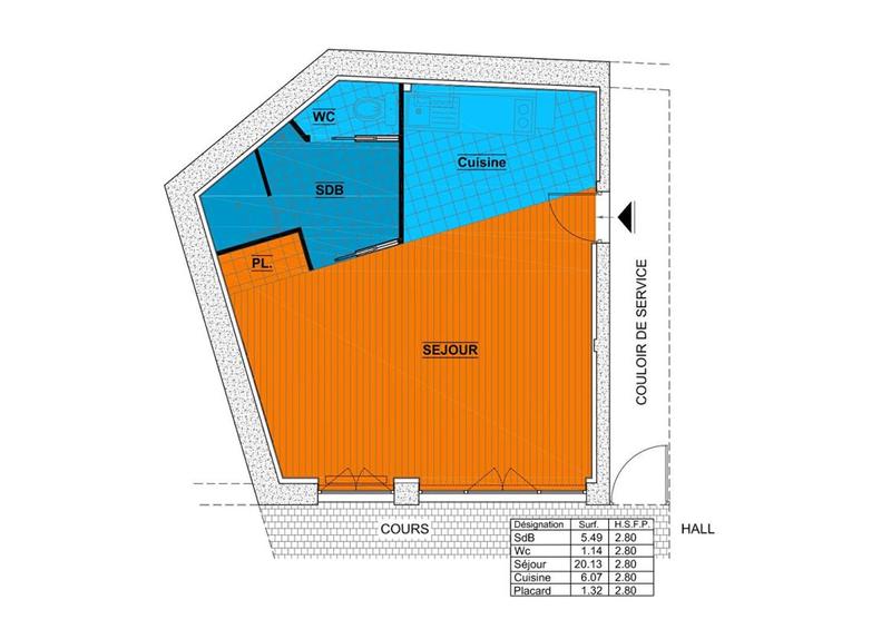 Appartement - 34 m² - 1 pièce