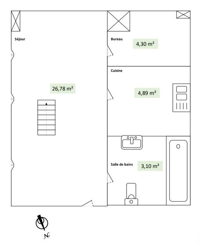 Appartement - 70 m² - 3 pièces