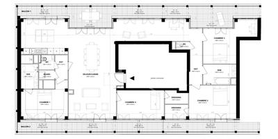 Appartement - 220 m² - 5 pièces