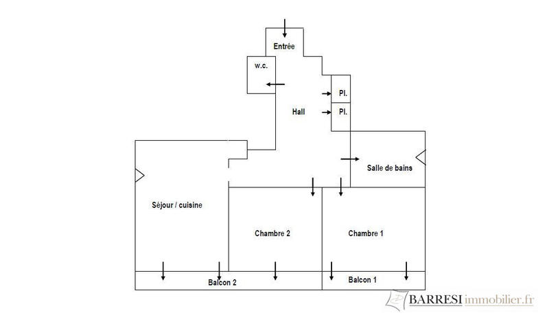 Appartement - 77 m² - 3 pièces