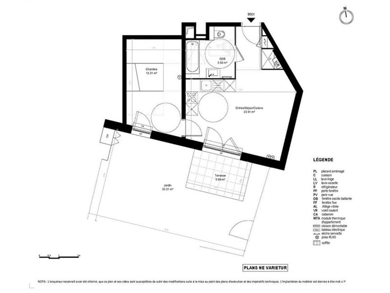 Appartement - 42 m² - 2 pièces