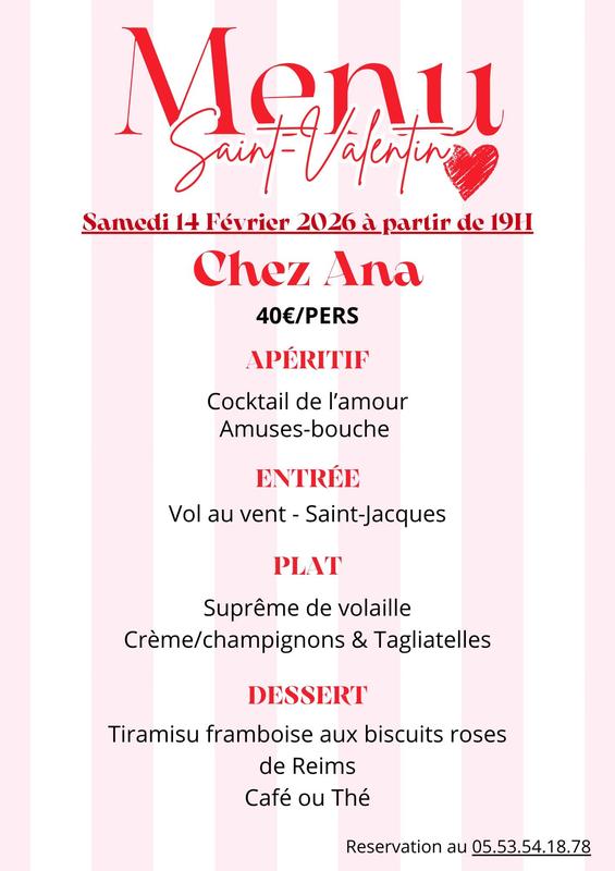 La Saint Valentin Chez Ana