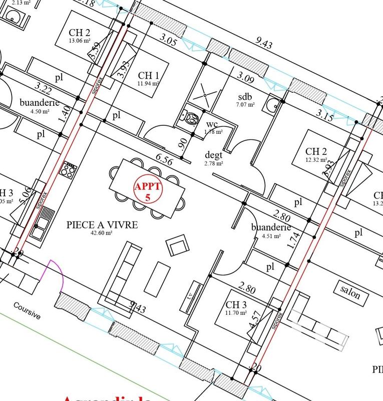 Appartement - 94 m² - 4 pièces