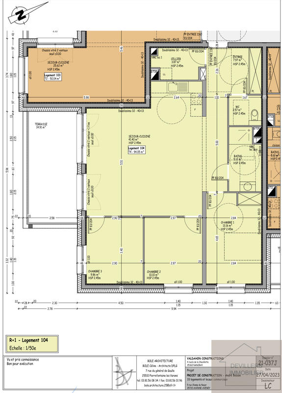 Appartement - 94 m² - 4 pièces