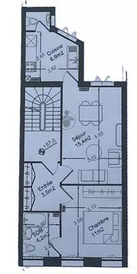 Appartement - 41 m² - 2 pièces