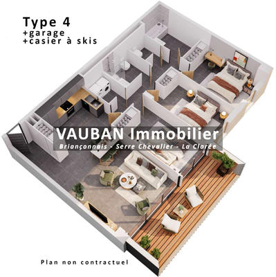 Appartement - 91 m² - 4 pièces