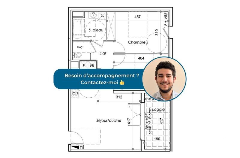 Appartement - 62 m² - 3 pièces