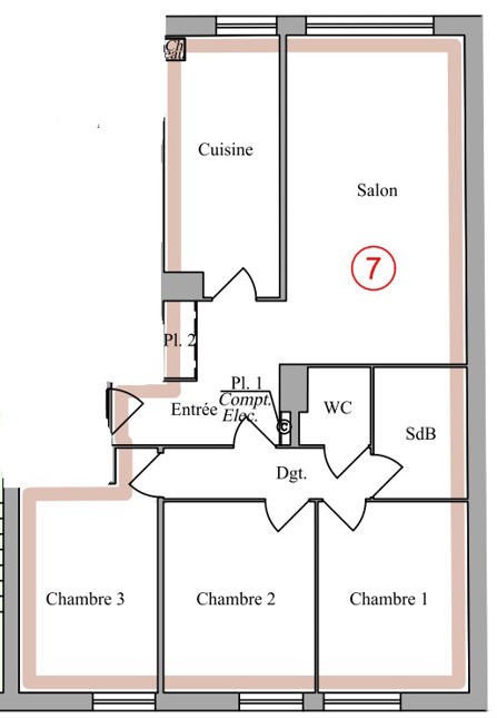 Appartement - 75 m² - 4 pièces