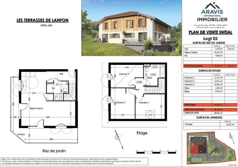 Duplex - 88 m² - 4 pièces