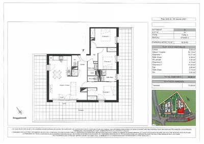 Appartement - 85 m² - 4 pièces
