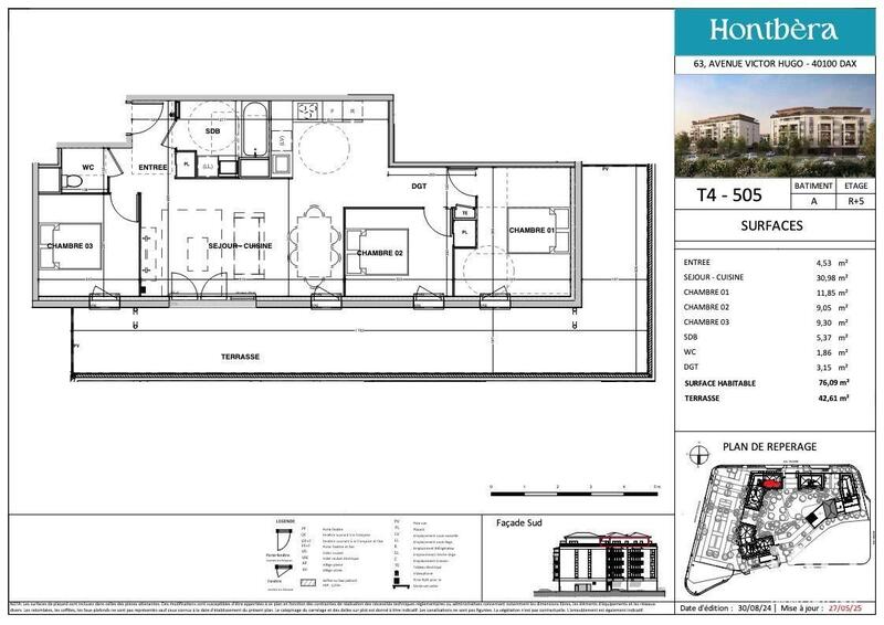 Appartement - 76 m² - 4 pièces