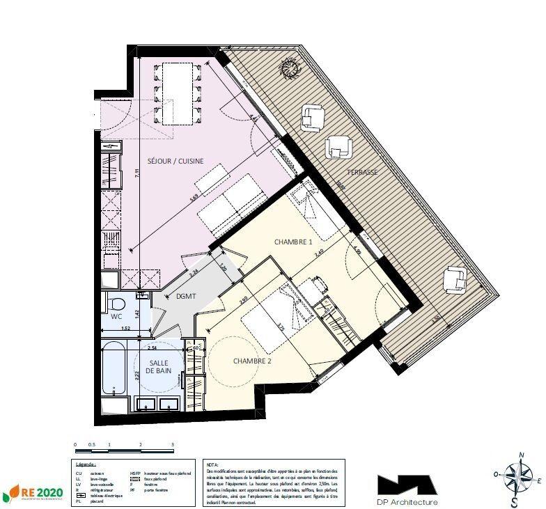 Appartement - 68 m² - 3 pièces